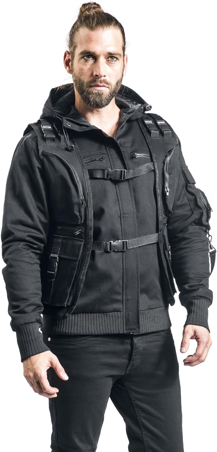 Heartless Malachi Jacket Männer Winterjacke schwarz L 100% Baumwolle Gothic