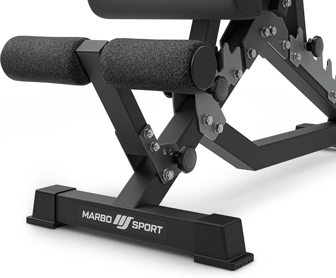 Marbo Sport Doppelseitige Bank verstellbare Hantelbank Trainingsbank Schwarz, Schwarz