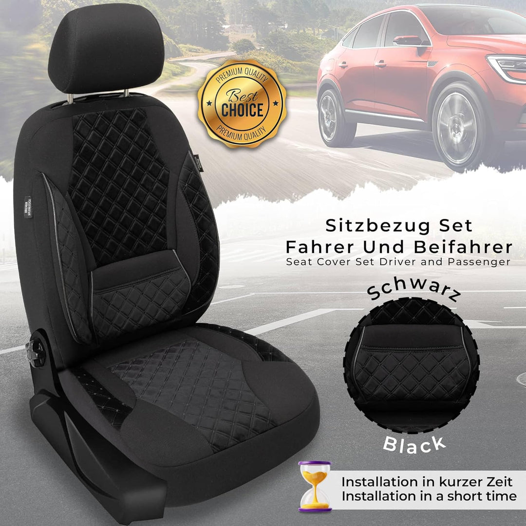 BREMER SITZBEZÜGE Mass Sitzbezüge Schonbezüge für Mercedes GLK X204 TK604 TK604 - Schwarz GLK X204,