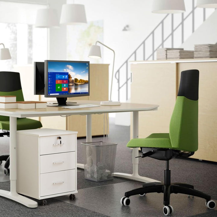 ZBAOLTO Rollcontainer Abschliessbar，Rollcontainer mit Schubladen，Aktenschrank, Büro-Aktenschränke mi