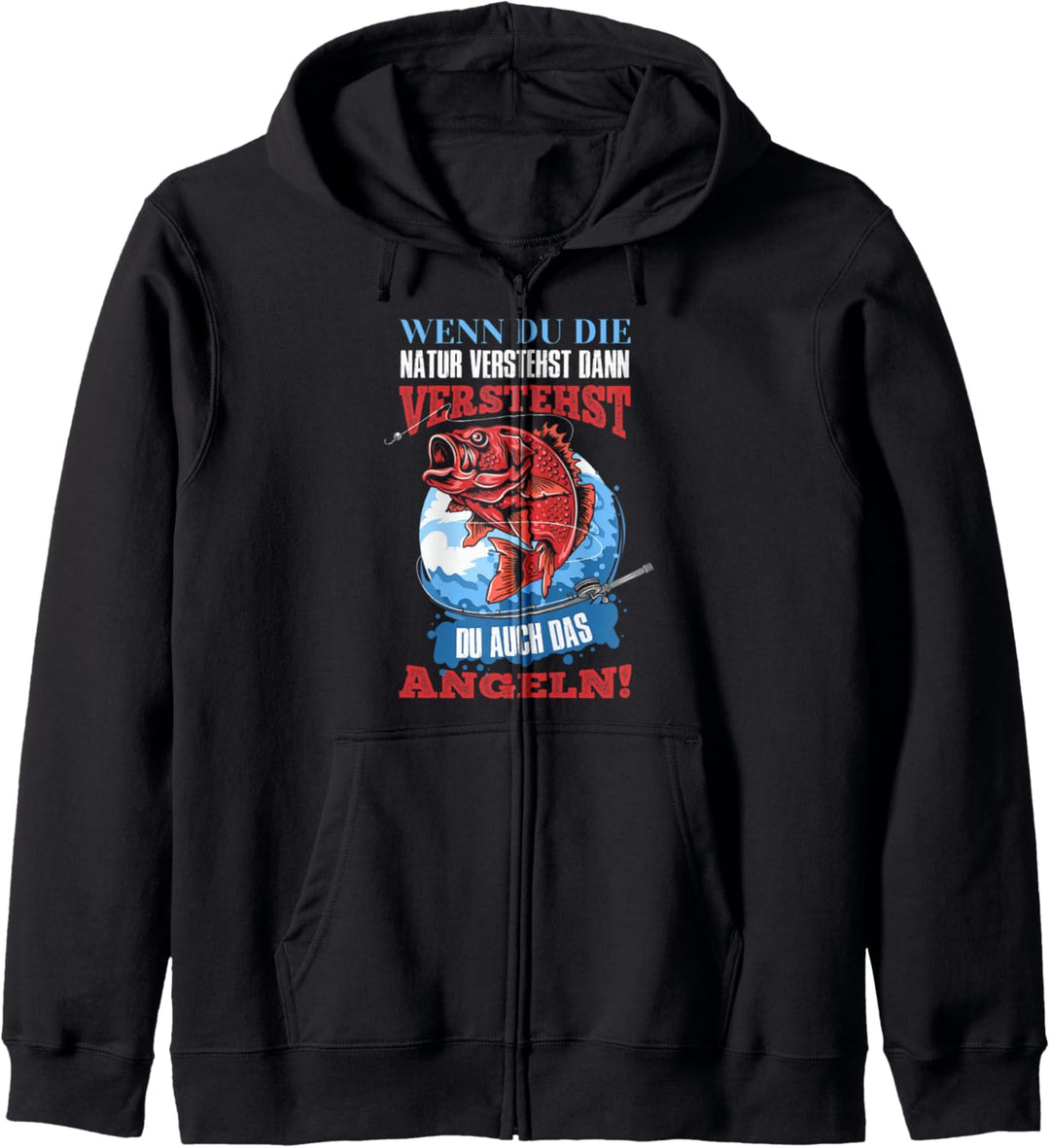Wenn du die Natur verstehst Karpfen Hecht Mann Carp Fishing Kapuzenjacke