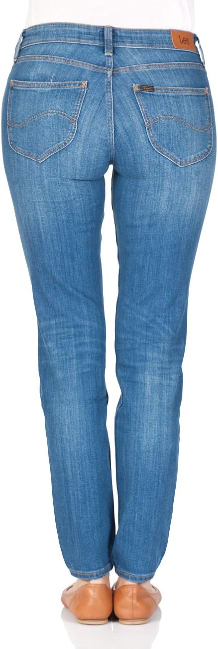 Lee Jeans Damen Skinny Jeans Scarlett Stretch Deluxe 24W / 33L Blau (High Blue Yon), 24W / 33L Blau