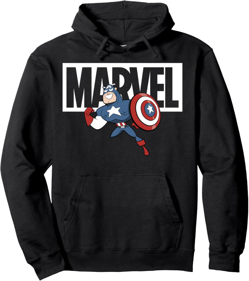 Marvel Avengers Captain America Logo Doodle Pullover Hoodie