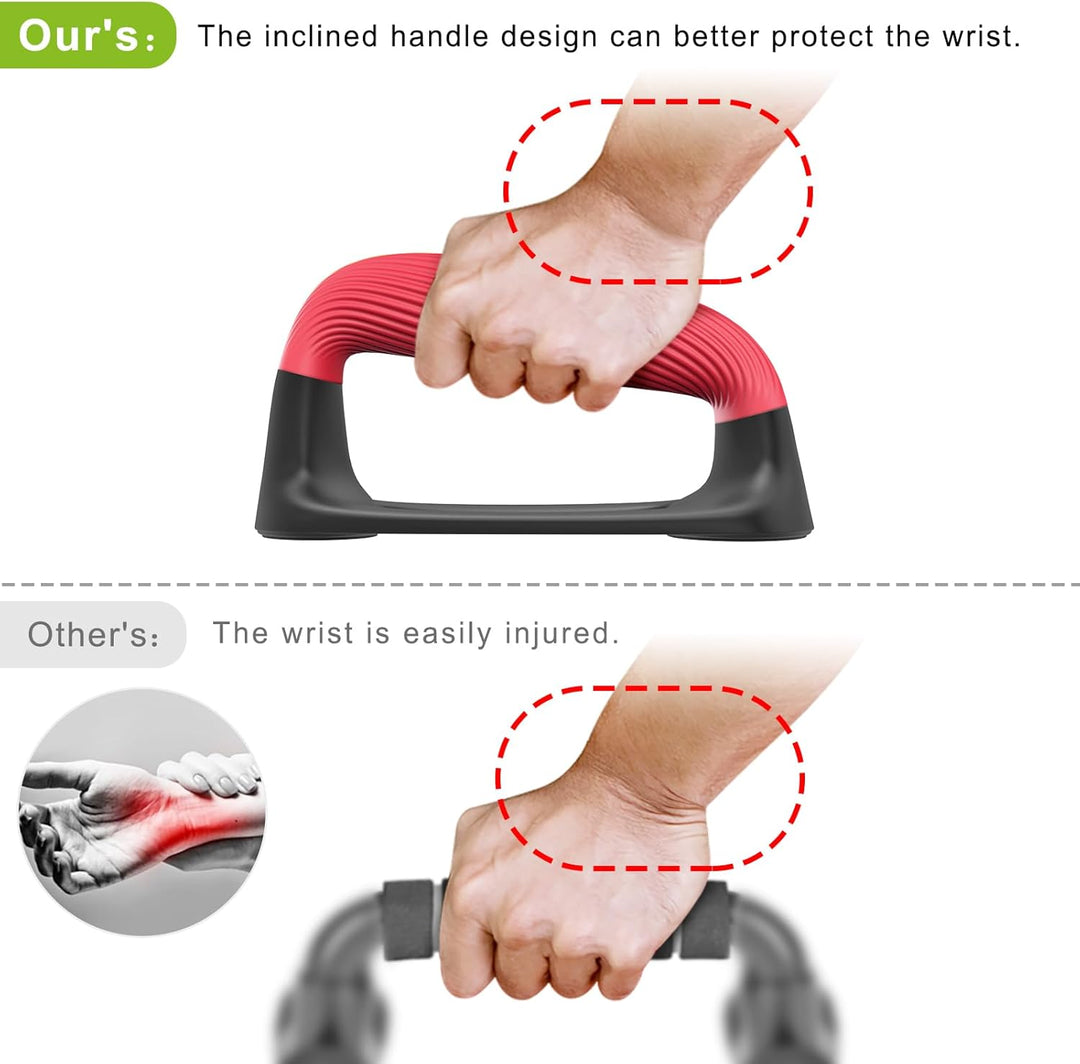 Kipika Liegestützgriffe für Zuhause – Push-Up Bars mit Anti-Rutsch-Unterseite,Soft Handles,Set of 2