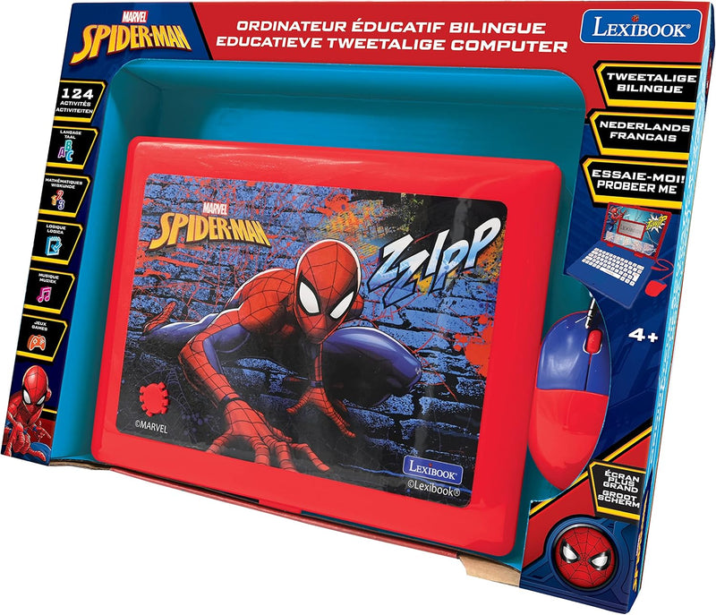 Lexibook JC598SPi10 Spiderman, Spider-Man, Lerncomputer, zweisprachig, Französisch/Niederländisch, S