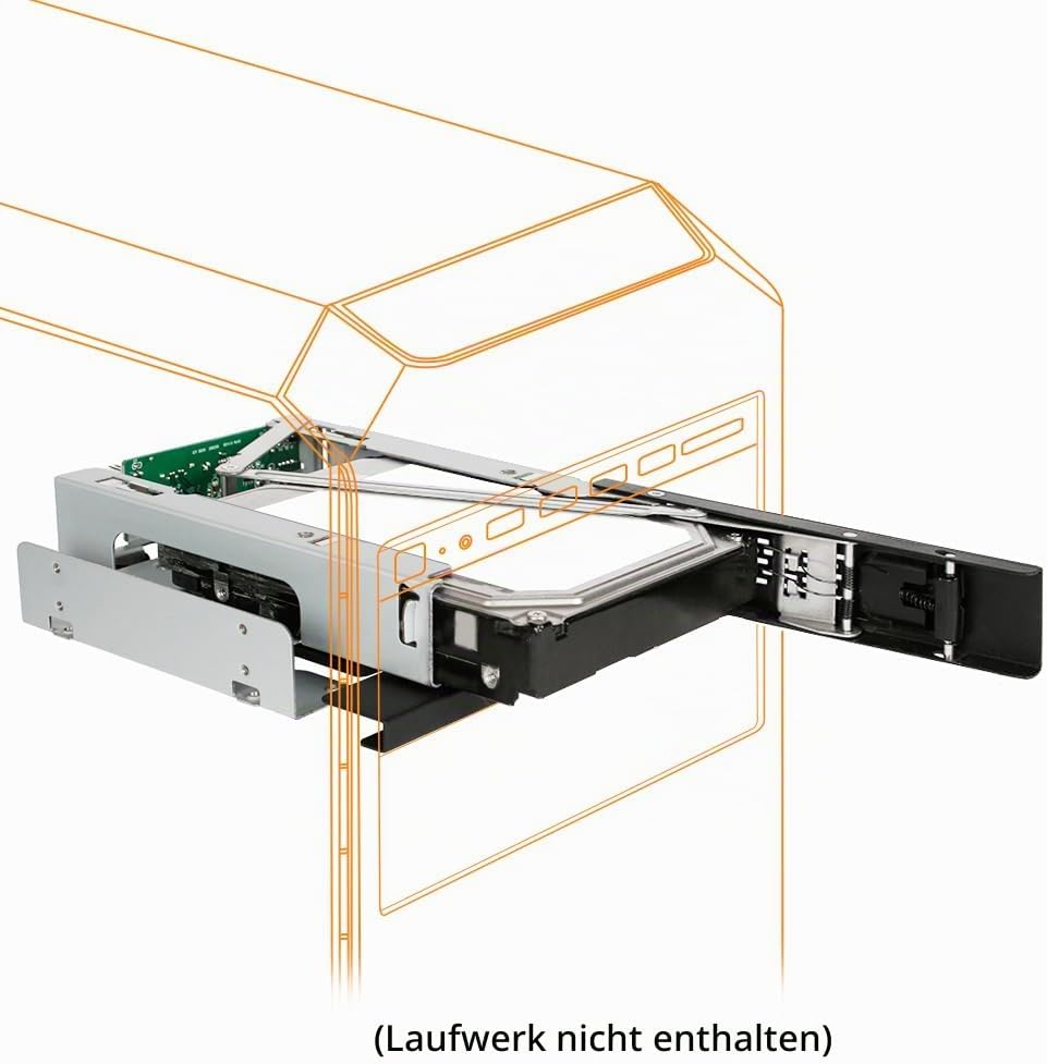 ICY DOCK TurboSwap MB171SP-1B - SATA/SAS Hot Swap Wechselrahmen für 3,5 Zoll (8,9cm) Festplatte komp