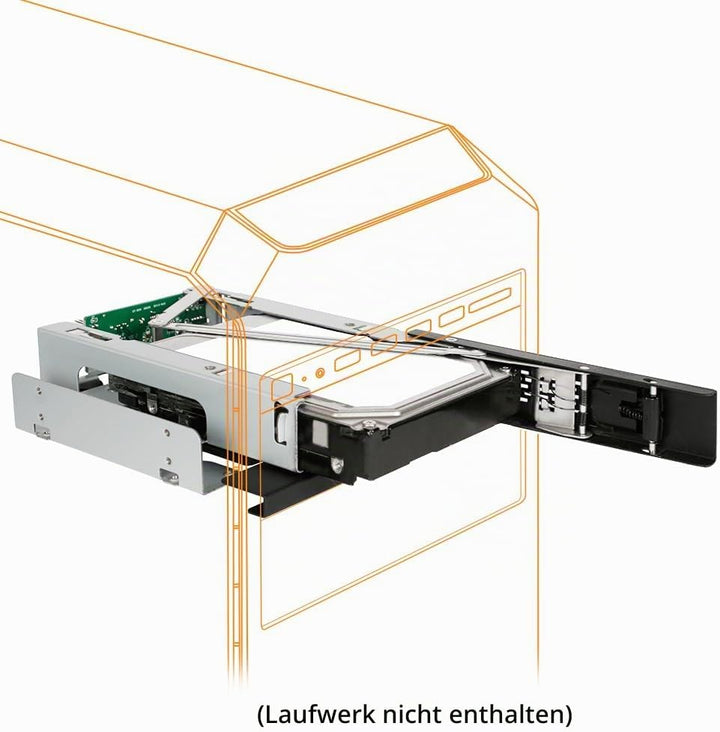 ICY DOCK TurboSwap MB171SP-1B - SATA/SAS Hot Swap Wechselrahmen für 3,5 Zoll (8,9cm) Festplatte komp