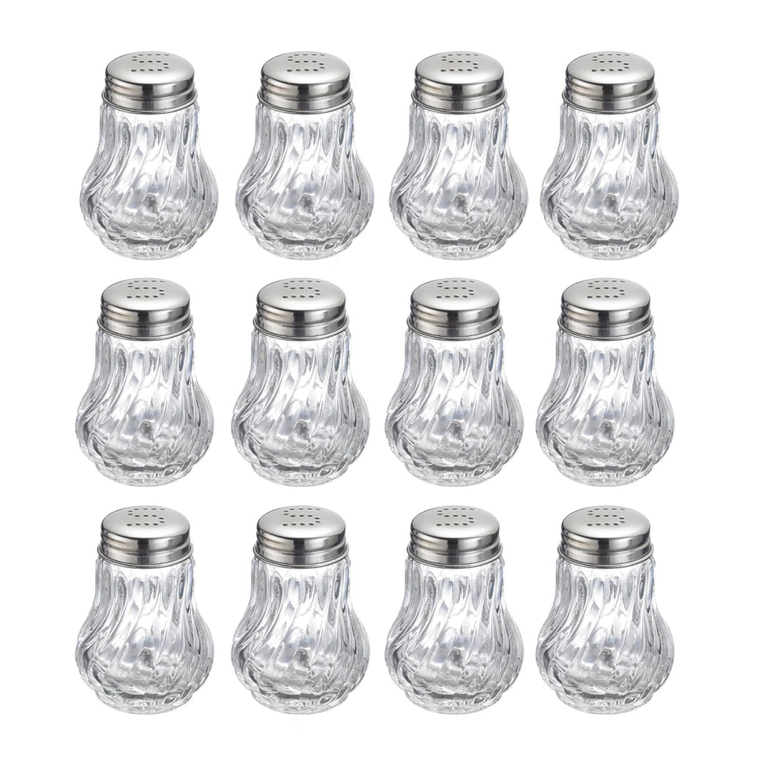 Westmark Salzstreuer, 12 Stück, Fassungsvermögen: je 50 ml, Glas/Edelstahl, Berlin, Silber/Transpare