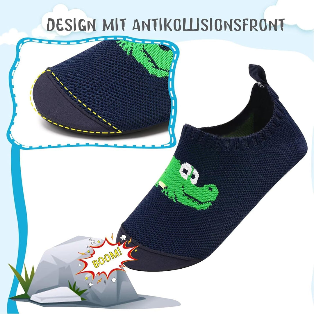 Kyopp Hausschuhe Kinder Junge Mädchen Pantoffeln Atmungsaktive rutschfest Turnschläppchen Weich Barf