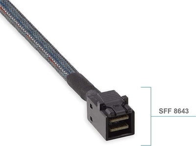 10Gtek# 12G Internal Mini SAS SFF-8643 to U.2 SFF-8639 NVMe SSD Cable with 15 pin Male SATA Power Co