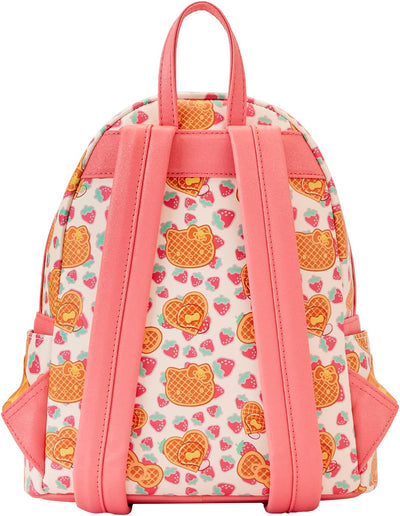 Loungefly Mini Backpack Hello Kitty Breakfast Waffle Nue offiziell Sanrio Rosa One Size