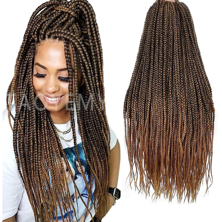 TAOYEMY Box Crochet Braids Haarverlängerungen 6 Packs 24 Zoll Synthetische Flechtfrisur 22 Stränge/P