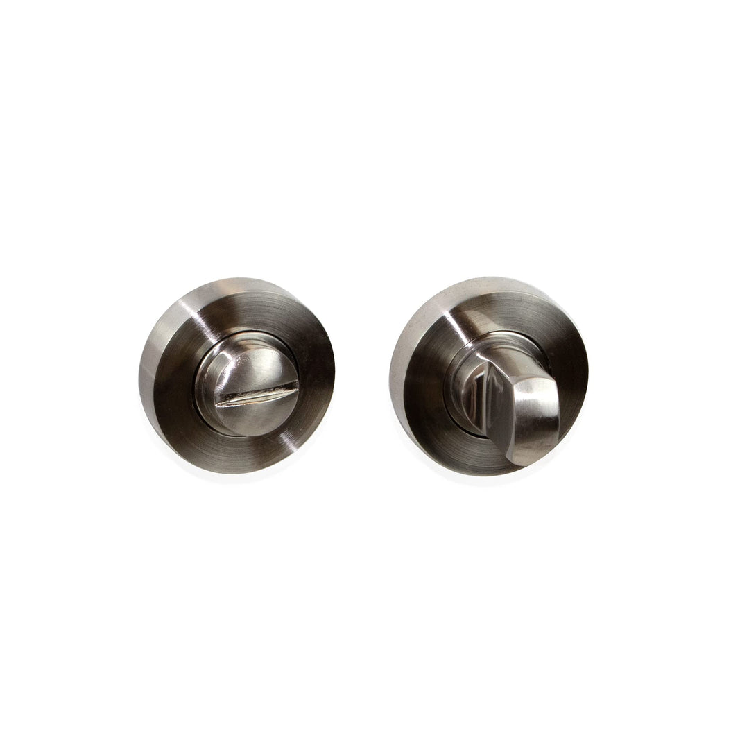 Emuca - rundem Knebelgriff für Schiebetür, 5 sets knebelgriff mit Blende, Ø 35 mm, Stahl, Nickel sat