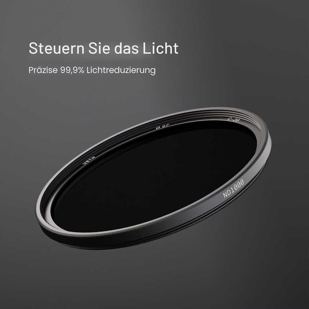 Urth 77 mm Graufilter ND1000 (10 Stop) ND Filter (Plus+) 77 mm Zum Einschrauben, 77 mm Zum Einschrau