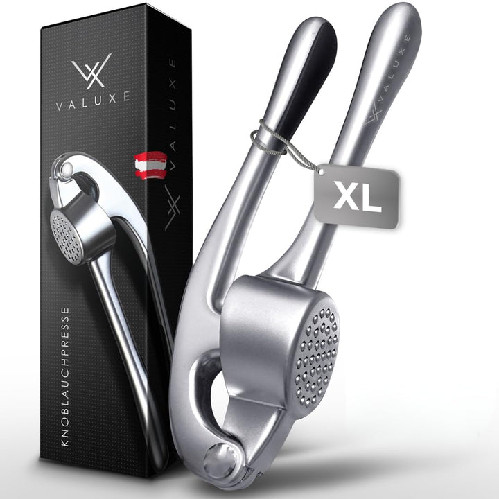 VALUXE® Knoblauchpresse gross spülmaschinenfest mit kraftvoller Hebelwirkung - Praktische Knoblauch-