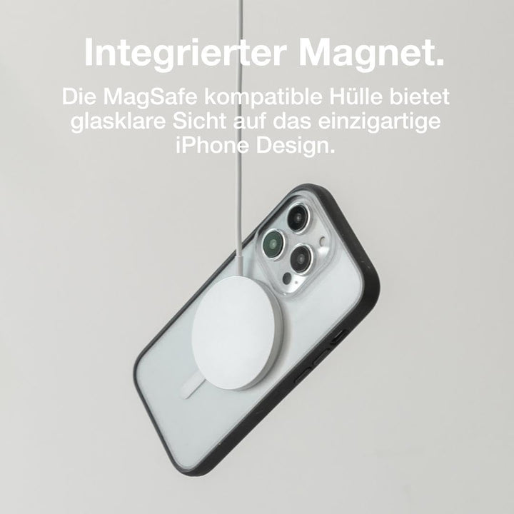Woodcessories - Magnetisches Bio Clear Case transparent für iPhone 15 Pro Max kompatibel mit MagSafe