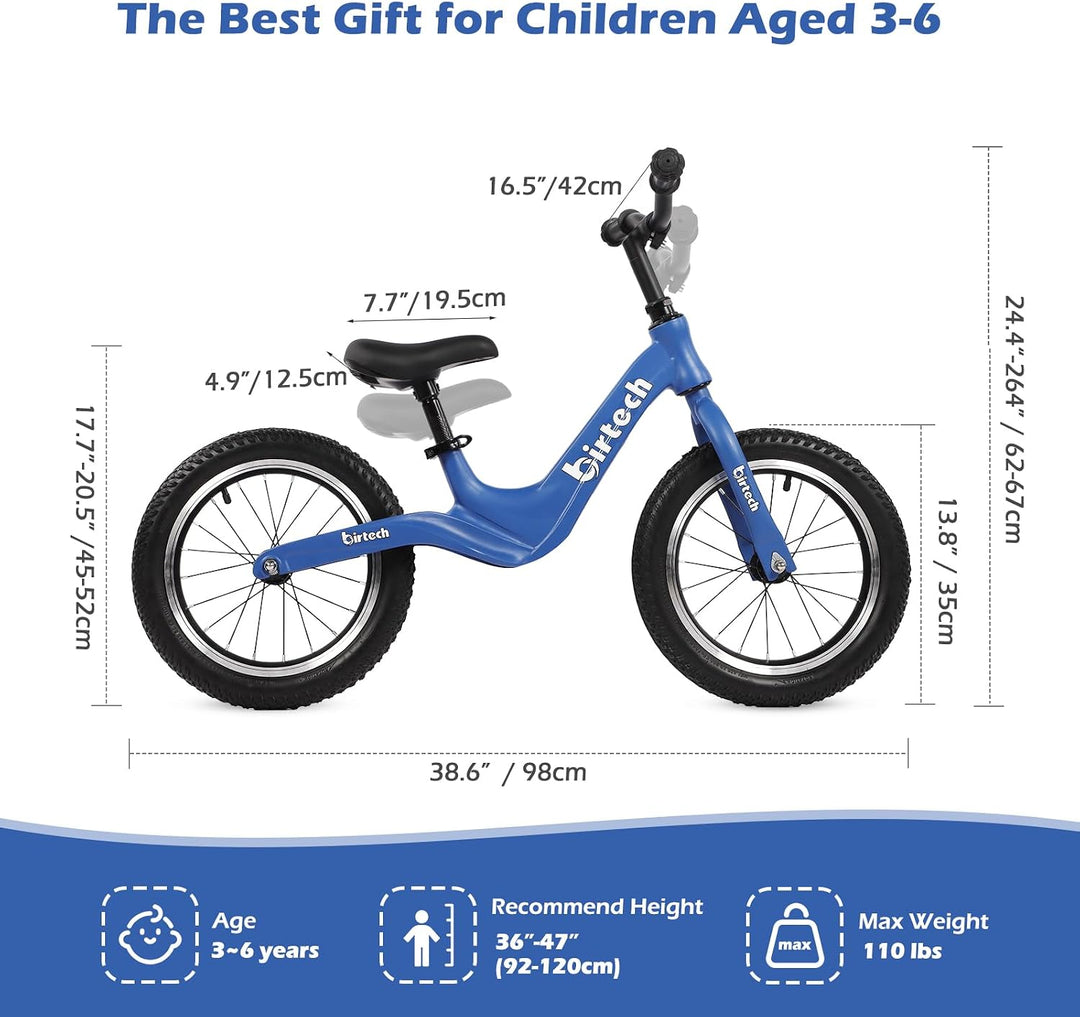 Hello-5ive 14" Kinder-Laufrad für Jungen und Mädchen von 3, 4, 5, 6 Jahren, Luftreifen mit Magnesium