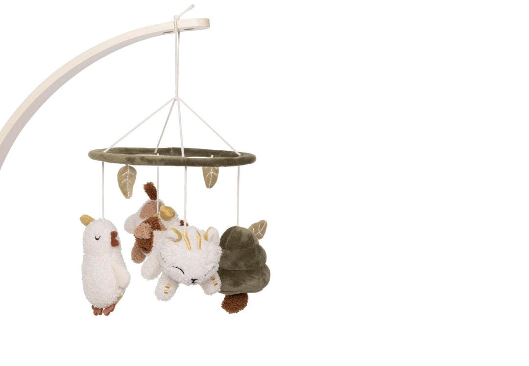 Jollein Mobile Baby – Tiny Park – Mit Tierfiguren – Weiches Baby Mobile für Babybett &amp; Laufgitter –