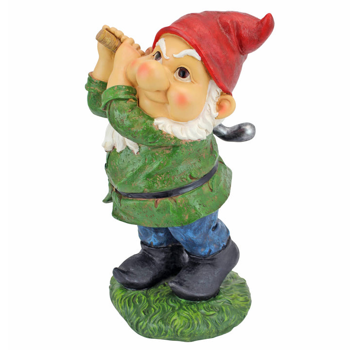 Design Toscano Bigey Burt Lustige Golfgartenstatue Zwerg, Polyresin, vollfarbe, 30 cm Bogey Burt, Bo