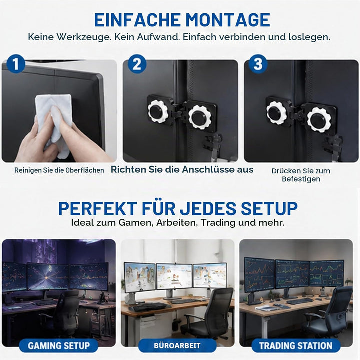 Monitoranschlüsse, kompatibel mit den meisten Computermonitoren, gebogenen und flachen Bildschirmen,