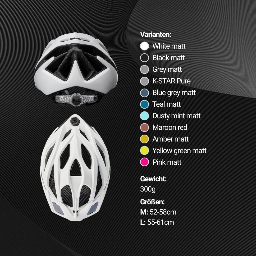 KED MTB Fahrradhelm SPIRI II Trend, weiss, L