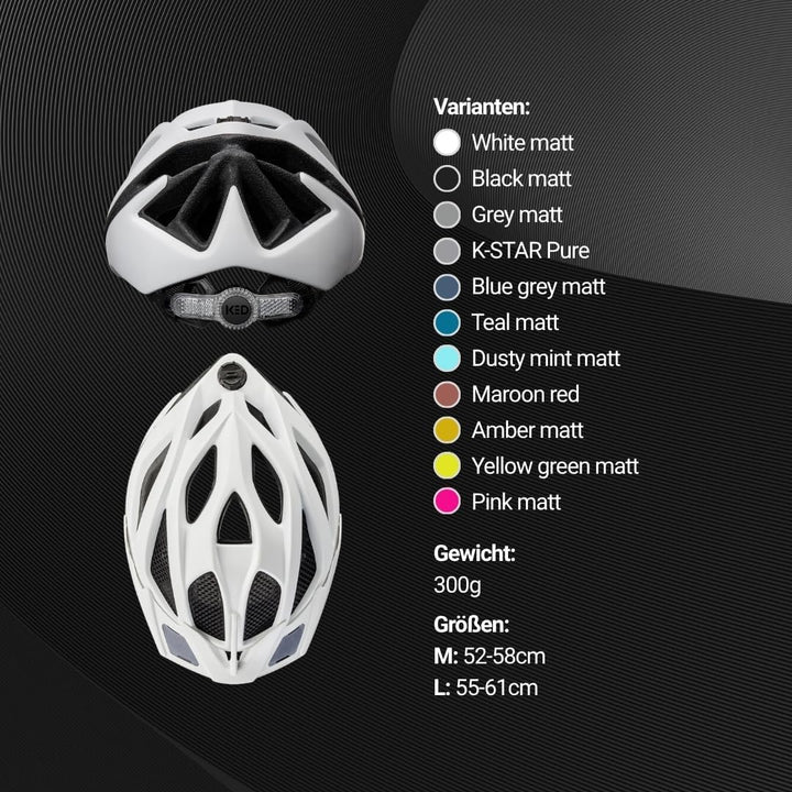 KED MTB Fahrradhelm SPIRI II Trend, weiss, L