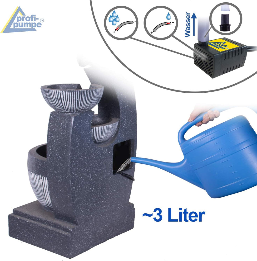 Gartenbrunnen Brunnen Zierbrunnen Zimmerbrunnen Springbrunnen Brunnen mit LED-Licht 230V Wasserfall