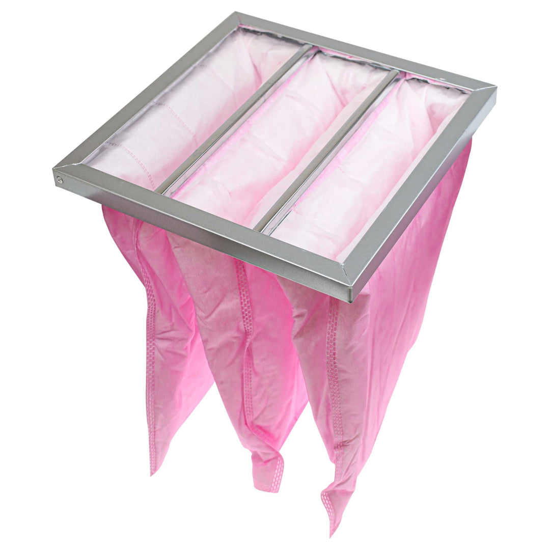 vhbw Taschenfilter für Diverse Klima- und Lüftungsanlagen - Filter F7, 28,7 x 28,7 x 36 cm, Rosa