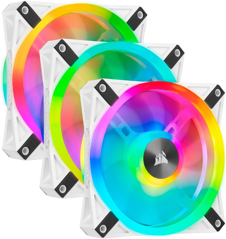 Corsair iCUE QL120 RGB, 120-mm-RGB-LED-PWM-Lüfter (68 Einzeln Ansteuerbare RGB-LEDs, Schwindigkeiten