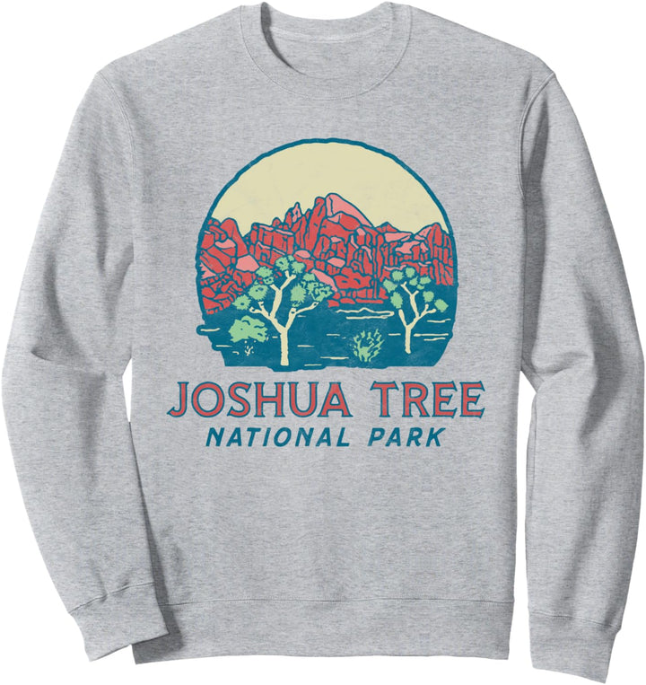 Joshua Tree Vintage Red Rock Mountains & Trees Sketch Sweatshirt