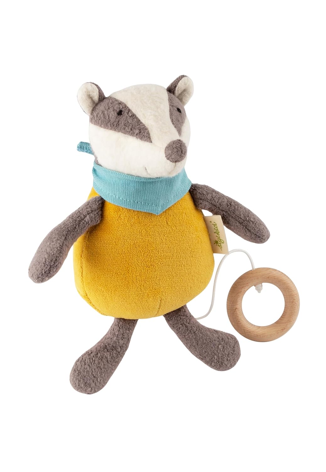 SIGIKID 39172 Kasimir Dachs Spieluhr Green Mädchen und Jungen Babyspielzeug empfohlen ab Geburt oran