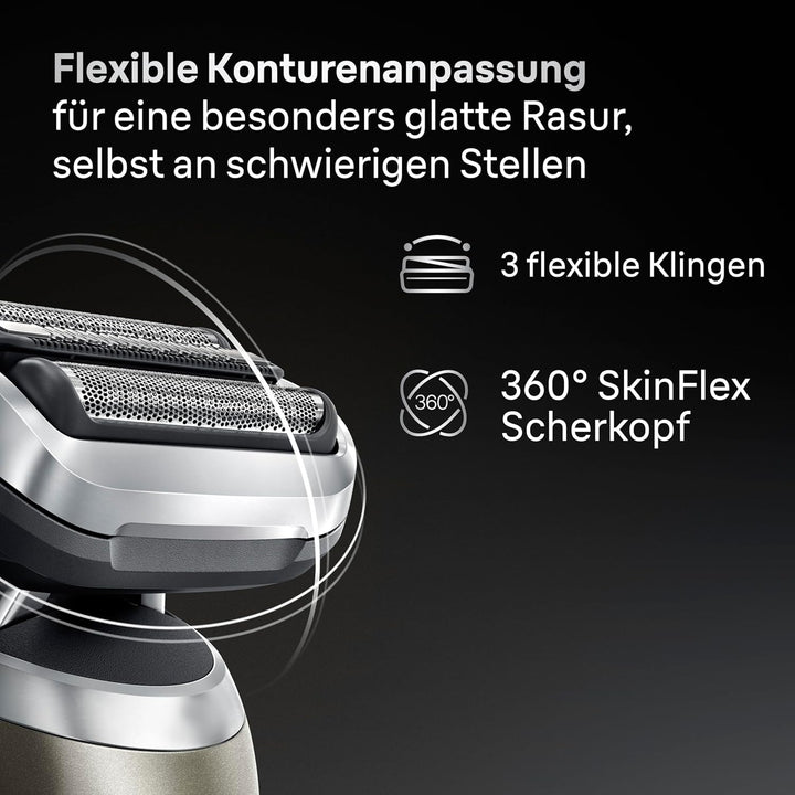 Braun Series 7 Elektrorasierer Herren, Rasierapparat mit 60 Min. Akkulaufzeit, 4in1 SmartCare Reinig