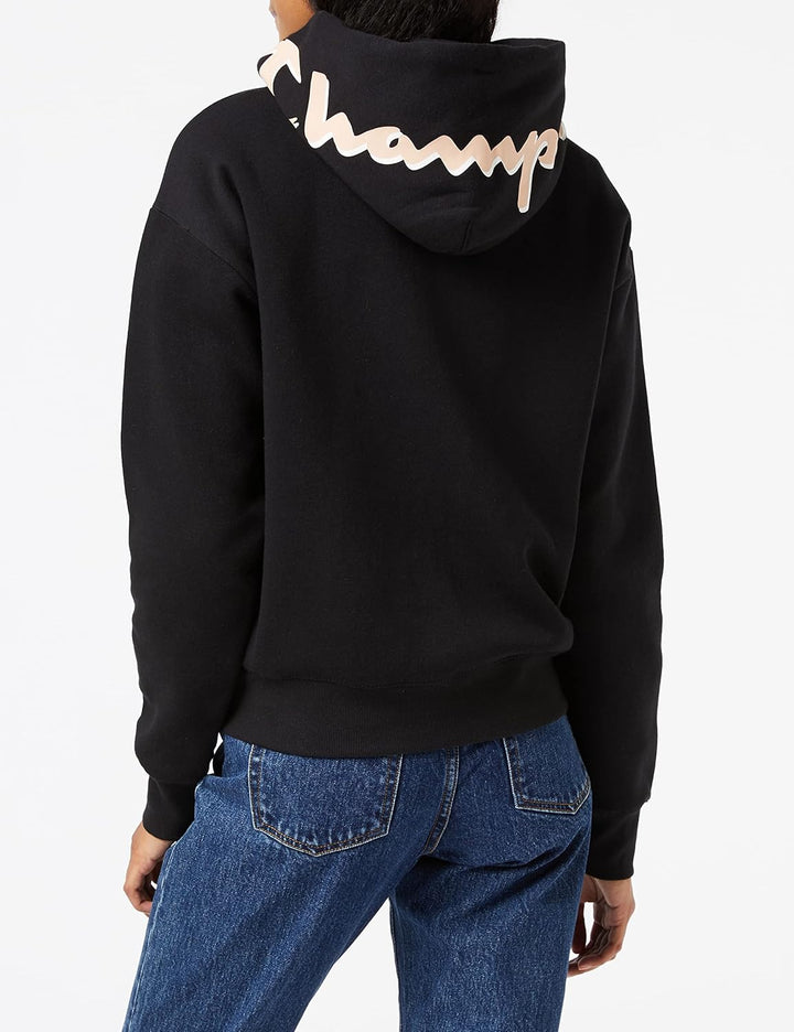Champion Damen Champion Addicted Kapuzenpullover, Schwarz, L