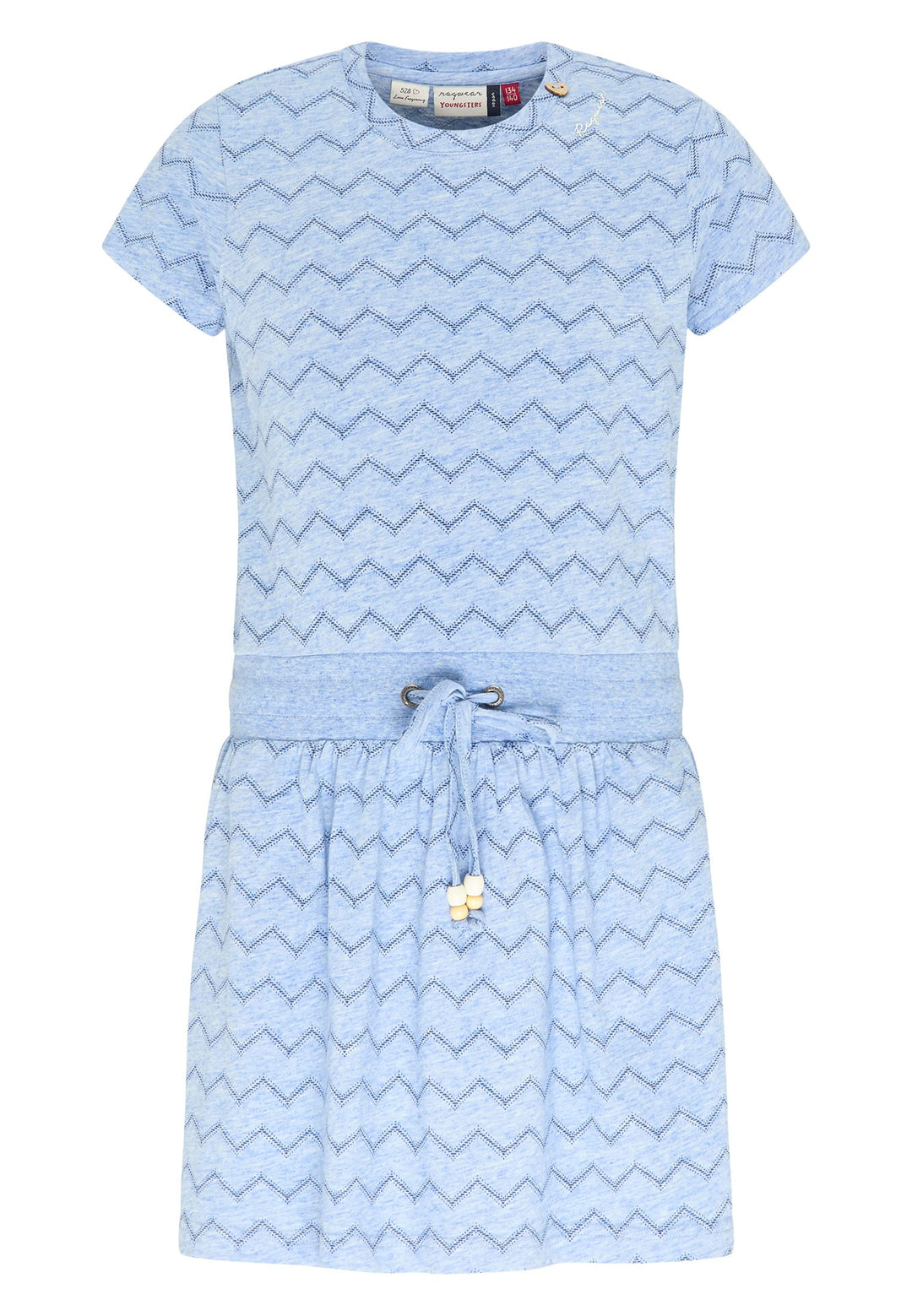 Ragwear MAGY Chevron Mädchen Kleid 128 Blau, 128 Blau