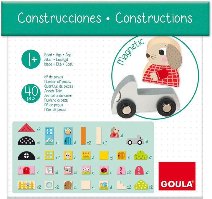 Jumbo D50201 Goula-Konstruktion, 40 Holzteile, Mehrfarbig