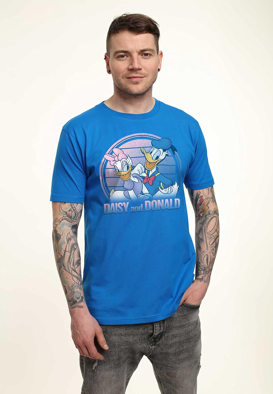 Disney Unisex Mickey Daisy And Donald Organic Short Sleeve T-shirt M Bright Blue, M Bright Blue