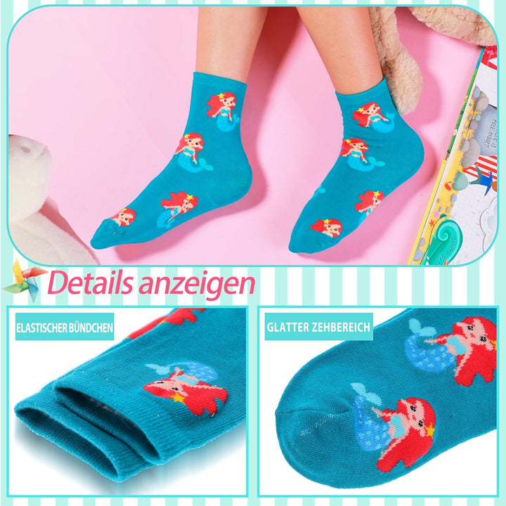 EBMORE Kinder Mädchen Socken Jungen Lustige Geschenke Baumwolle Kindersocken Bunte Weich Neuheit Soc