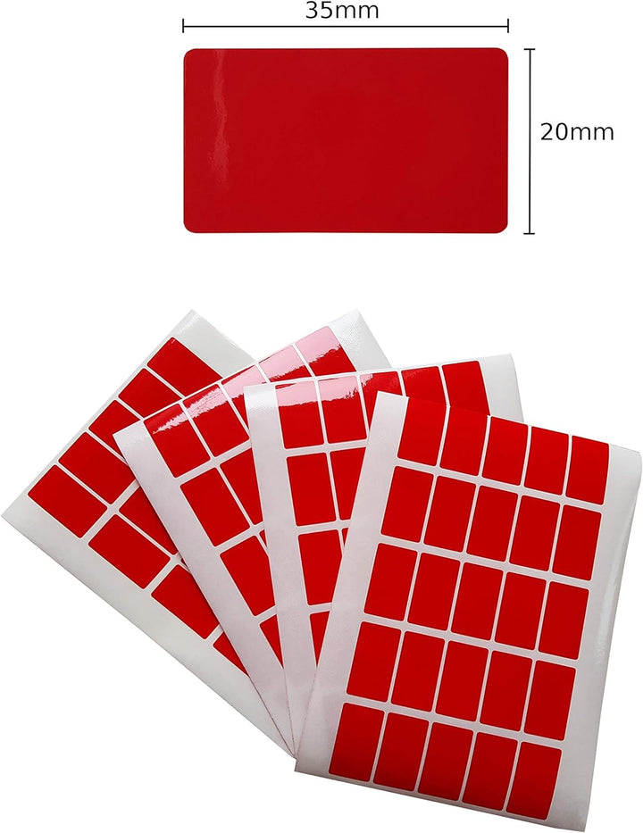 1000 Stk - Siegel 35 * 20mm rot - Verschlussetiketten, Sicherheitssiegel, Qualitätssiegel Garantie-S