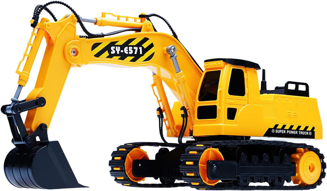 fisca Ferngesteuerter Bagger, 1:26 RC Ferngesteuerter Kettenbagger mit 8 Kanälen, 2.4 G Wireless Rem