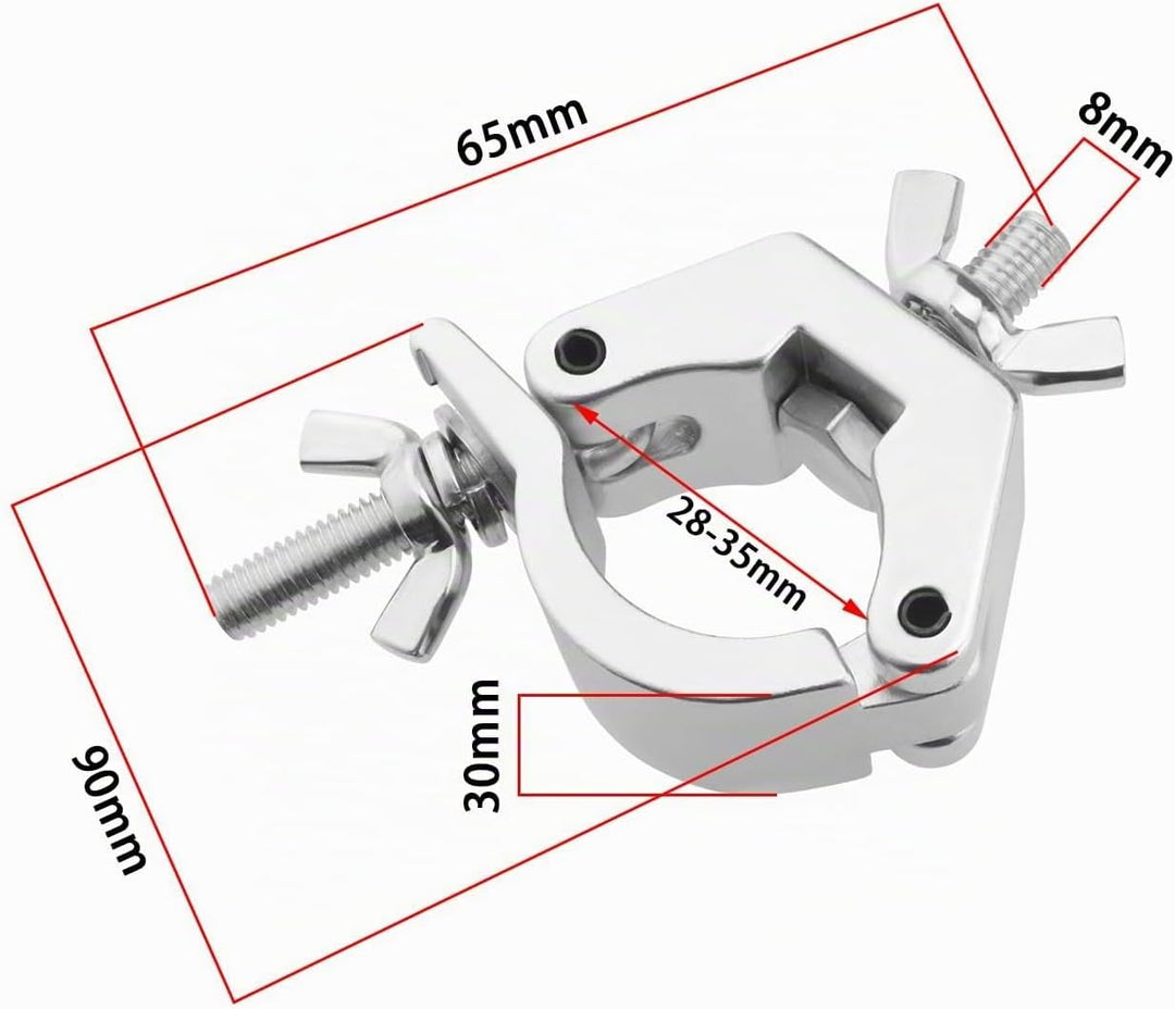 Create idea 4 Stück Haken aus Aluminiumlegierung Truss-Hakenklemme O-Klemme Halber Haken Bühnenlicht
