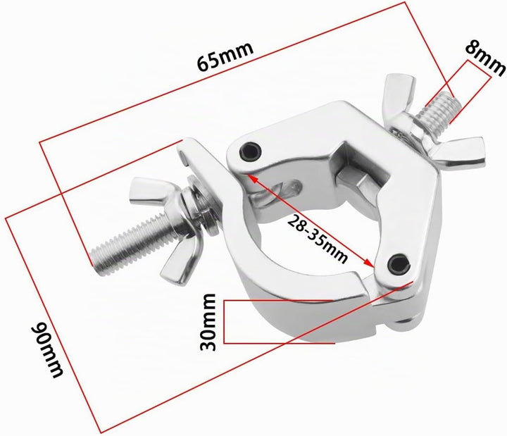 Create idea 4 Stück Haken aus Aluminiumlegierung Truss-Hakenklemme O-Klemme Halber Haken Bühnenlicht