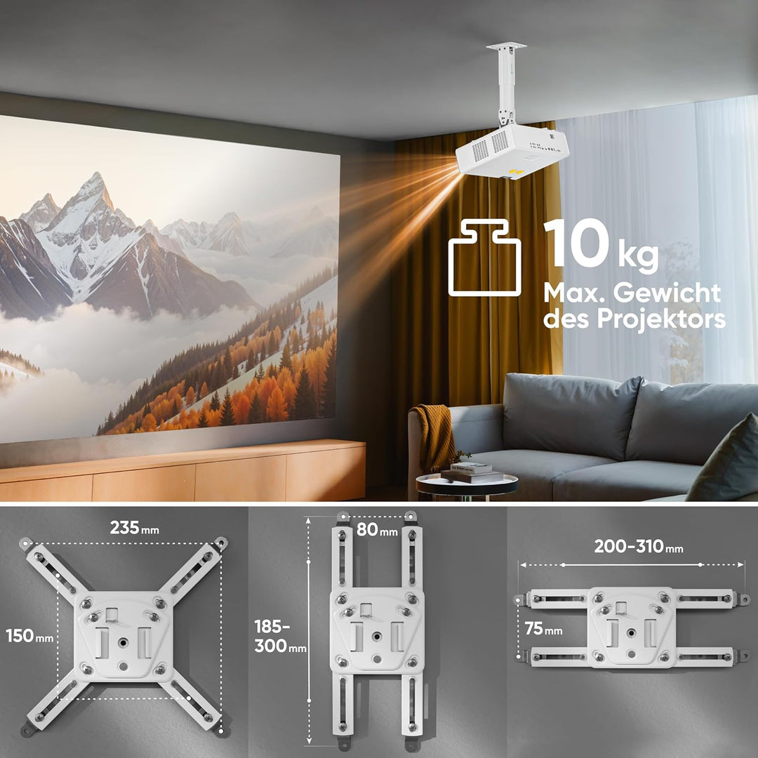 ONKRON Beamer Projektor Decken- Wandhalterung für Wand & Decke Halterung für die meisten modernen Pr