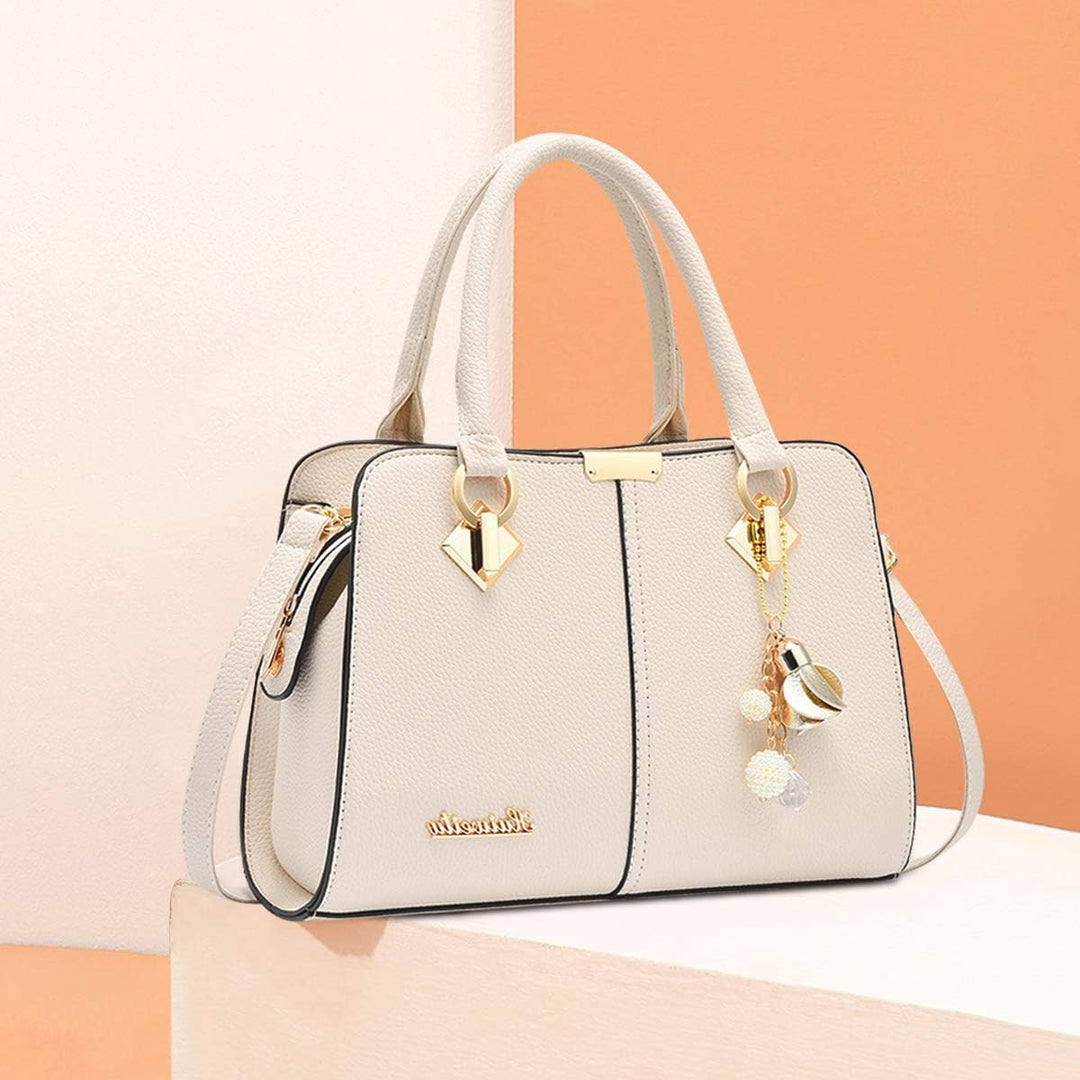NICOLE & DORIS Damen Handtasche Mittelgross Elegant Handtaschen Mode Umhängetasche Henkeltaschen PU