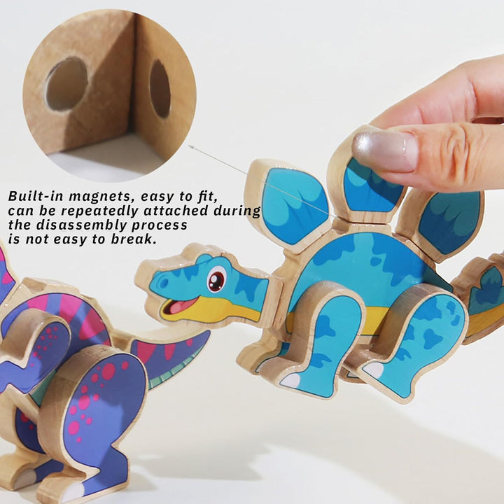 Dinosaurier Spielzeug, Dinosaurier Montage Spielzeug Dinosaurier Holzspielzeug Montessori Spielzeug