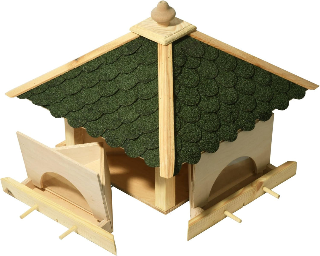 Luxus-Vogelhaus 98700e Grosses XXL Vogelhaus aus Holz (Kiefer) für Garten, Balkon, mit 4 herausziehb