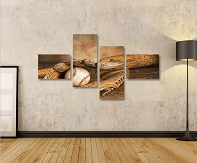 islandburner Bild Bilder auf Leinwand Baseball 4L XXL Poster Leinwandbild Wandbild art up your life