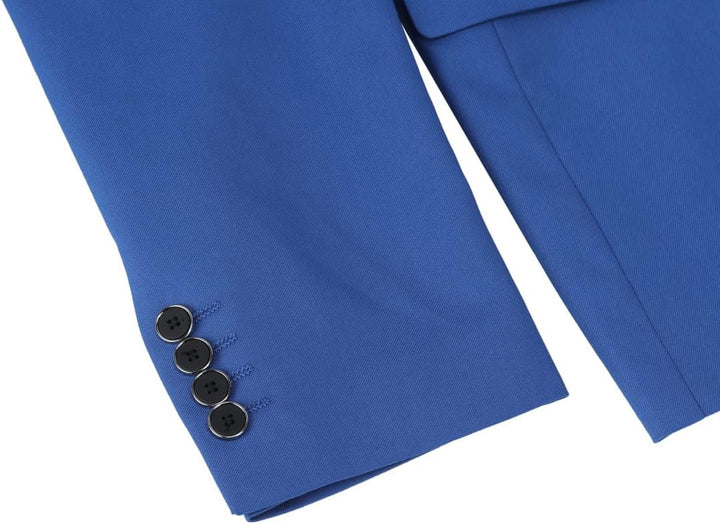 Sliktaa Herren Anzug 3 Teilig Slim Fit Reihe Einfarbig Stoff Business Shawl Kragen Klassisch Tunika