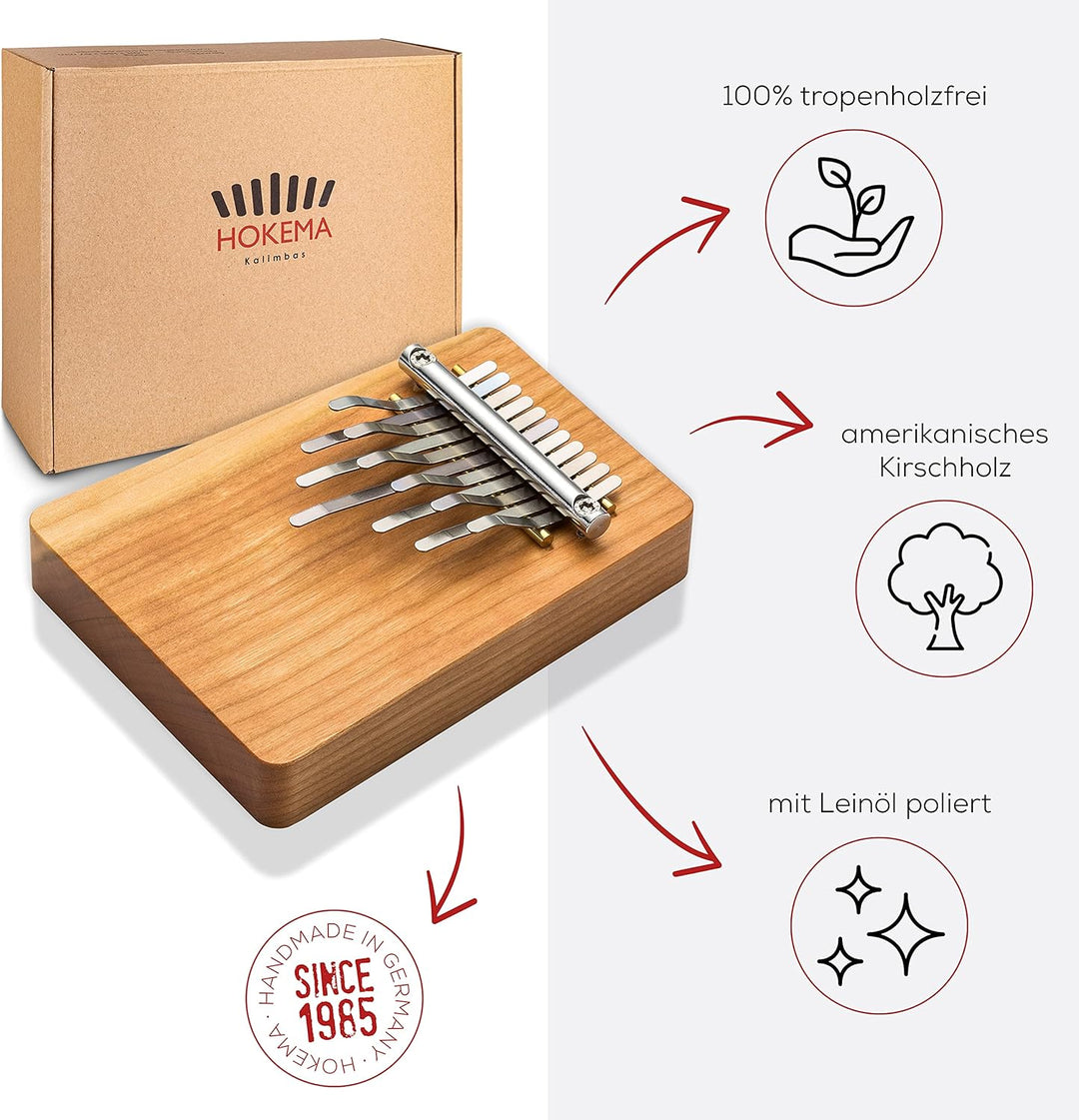 Hokema Kalimba B11 Melody - Das Original handgefertigt in Deutschland - Daumenklavier - Leicht zu le