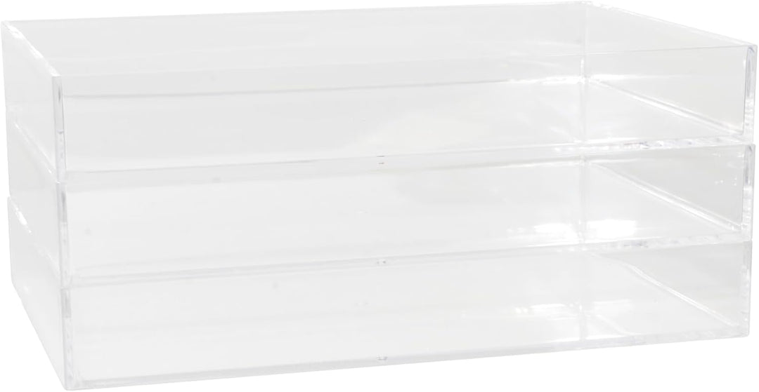 Fantasia Acryl Tablett Kunststoff Tablett Transparent zur Make Up Aufbewahrung von Kosmetik Pinsel u