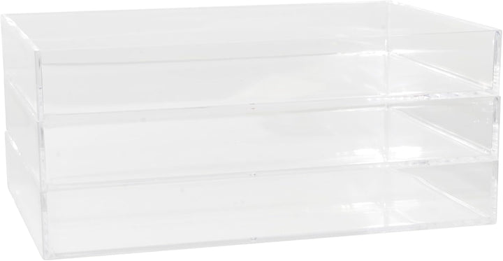 Fantasia Acryl Tablett Kunststoff Tablett Transparent zur Make Up Aufbewahrung von Kosmetik Pinsel u